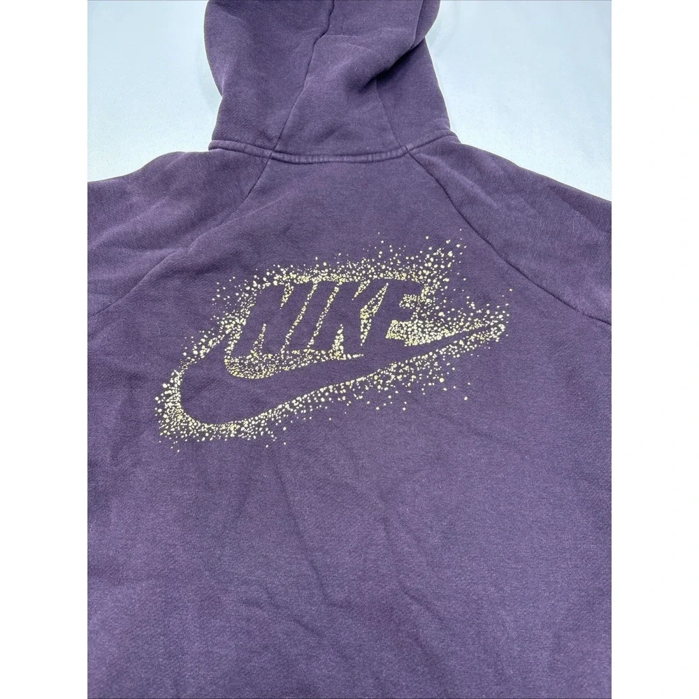 Nike Sportswear Tech Fleece Full Zip Hoodie Woman's Small Purple Zip Pocket